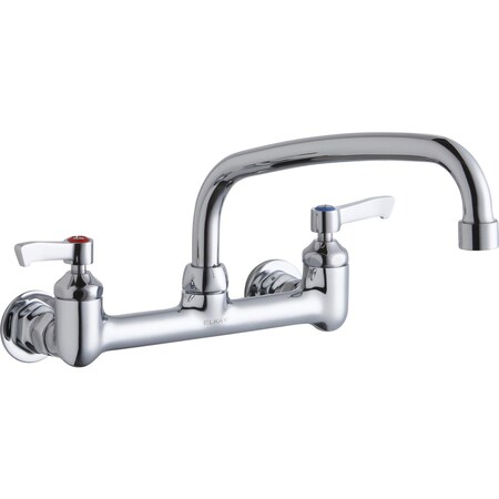 Elkay Elkay Wall Mnt 8In, At 10In Spt, Lvr Hndl, 2In, 1/2In Hw Chrome LK940AT10L2H